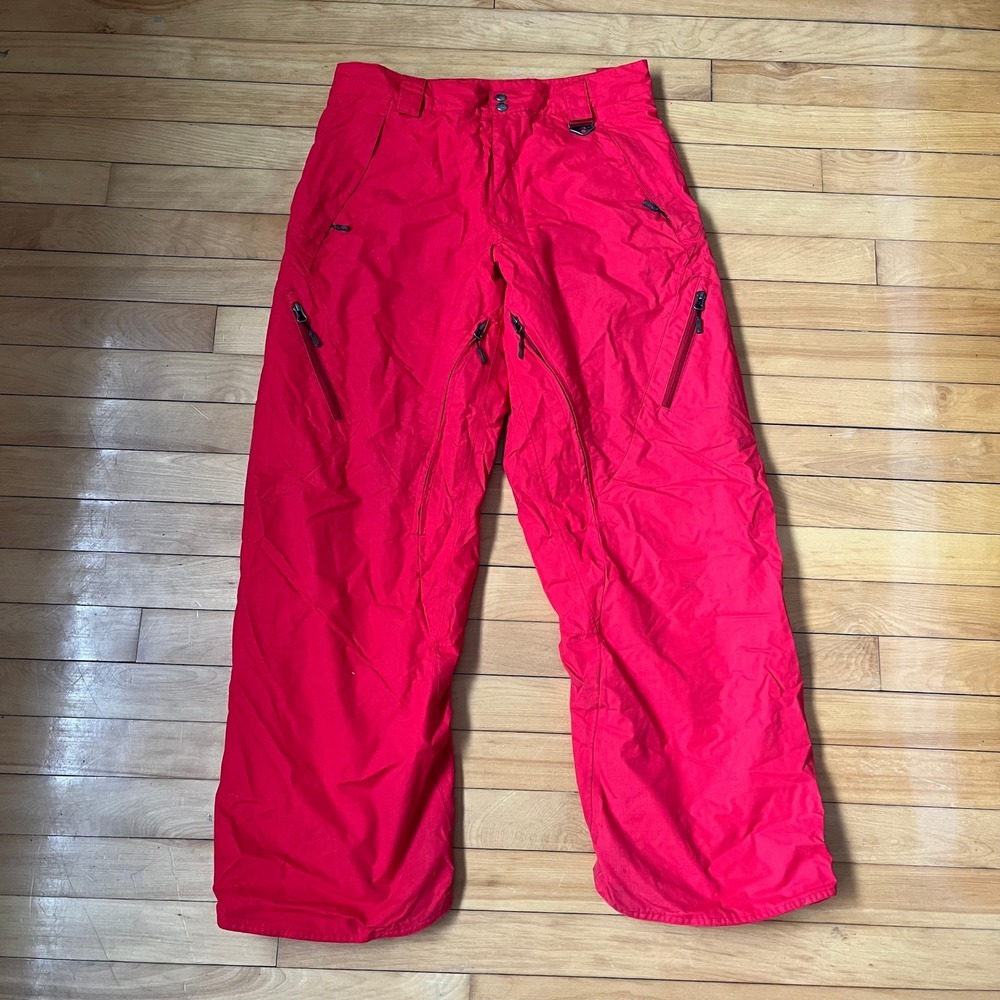 Oakley Red Snow Pants Fleece Lined Insulated Ski Snowboard Mens Size Medium